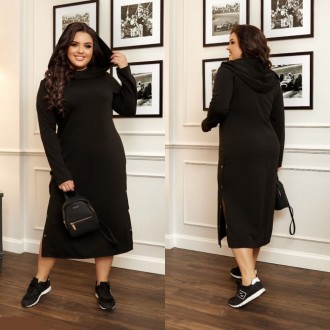 Жіноча сукня чорна батал SKL92-290368