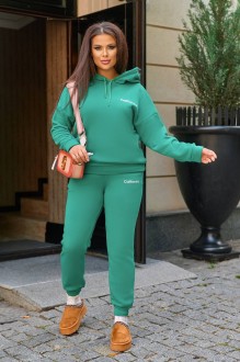 Жіночий спортивний костюм теплий колір зелений р.56/58 441802
