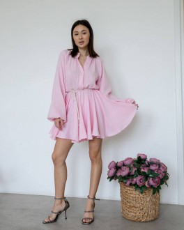 Жіноче плаття з мусліну «Milana» колір рожевий р.S 455452